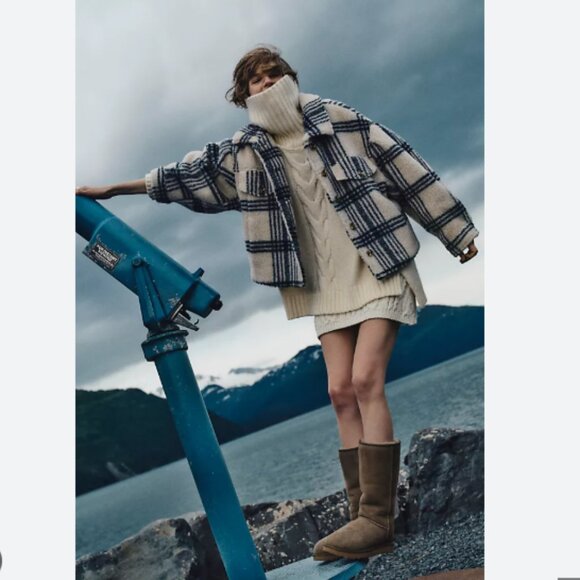 Brand New by Anthropologie Pilcro Plaid Sherpa Shacket - Picture 11 of 13